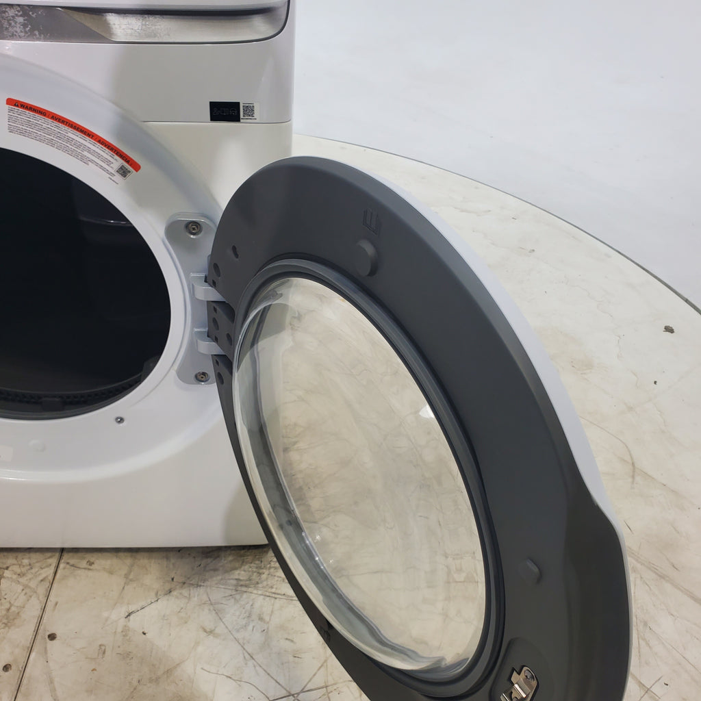 Pictures of White Samsung 7.5 cu. ft. Front Load Electric Dryer with Smart Care - Scratch and Dent - Minor - Neu Appliance Outlet - Discount Appliance Outlet in Austin, Tx