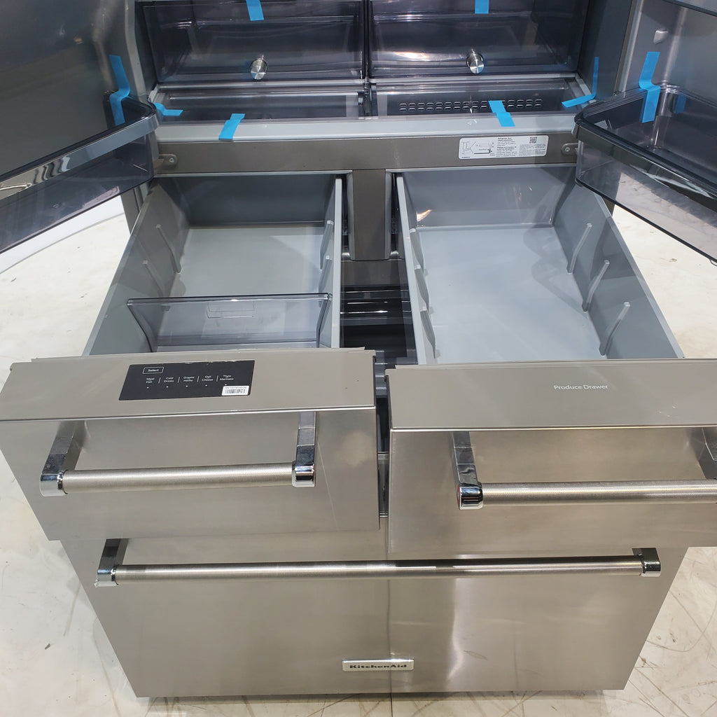 Pictures of Stainless Steel KitchenAid 25.8 cu. ft. 5 Door Refrigerator with External Ice and Water Dispenser - Certified Refurbished - Neu Appliance Outlet - Discount Appliance Outlet in Austin, Tx
