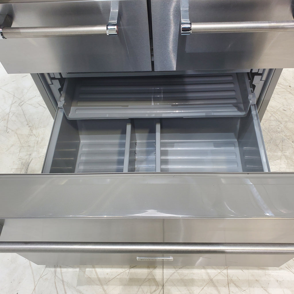 Pictures of Stainless Steel KitchenAid 25.8 cu. ft. 5 Door Refrigerator with External Ice and Water Dispenser - Certified Refurbished - Neu Appliance Outlet - Discount Appliance Outlet in Austin, Tx