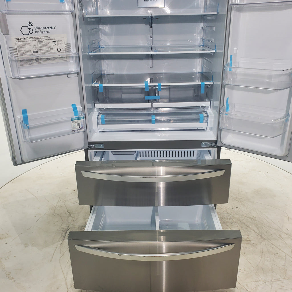 Pictures of PrintProof Stainless Steel ENERGY STAR LG 28 cu. ft. 4 Door French Door Refrigerator with Craft Ice - Scratch & Dent - Minor - Neu Appliance Outlet - Discount Appliance Outlet in Austin, Tx