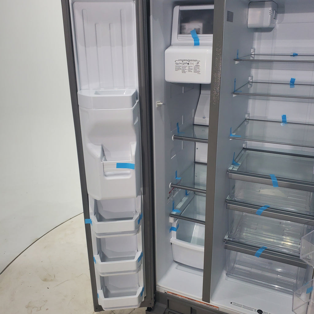 Pictures of 33 in. Wide Fingerprint-Resistant Stainless Steel Whirlpool 21.4 cu. ft. Side by Side Refrigerator with In Door Ice and Water Dispenser - Scratch & Dent - Minor - Neu Appliance Outlet - Discount Appliance Outlet in Austin, Tx