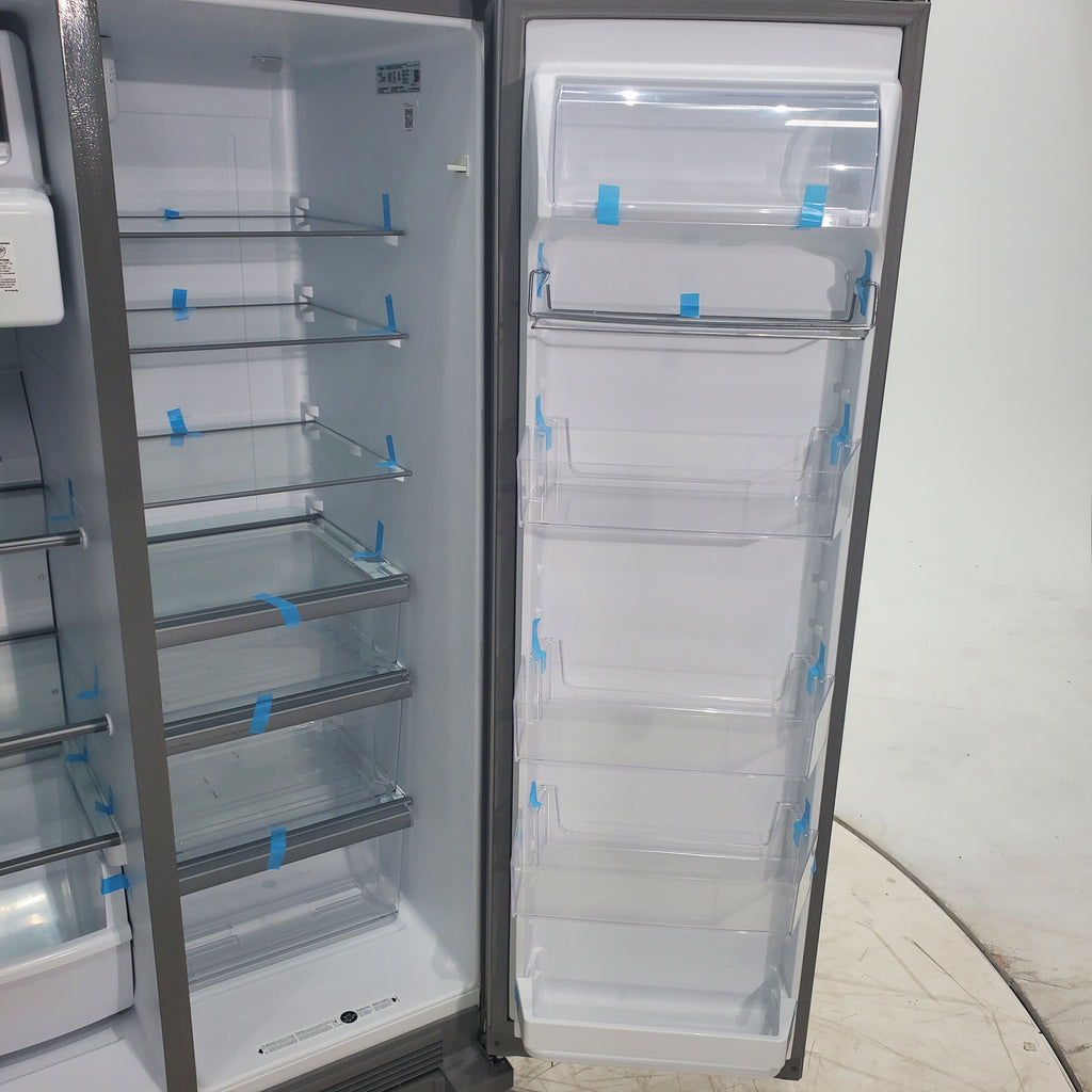 Pictures of 33 in. Wide Fingerprint-Resistant Stainless Steel Whirlpool 21.4 cu. ft. Side by Side Refrigerator with In Door Ice and Water Dispenser - Scratch & Dent - Minor - Neu Appliance Outlet - Discount Appliance Outlet in Austin, Tx