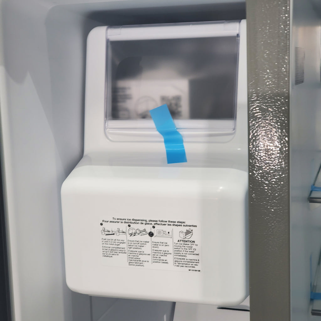 Pictures of 33 in. Wide Fingerprint-Resistant Stainless Steel Whirlpool 21.4 cu. ft. Side by Side Refrigerator with In Door Ice and Water Dispenser - Scratch & Dent - Minor - Neu Appliance Outlet - Discount Appliance Outlet in Austin, Tx