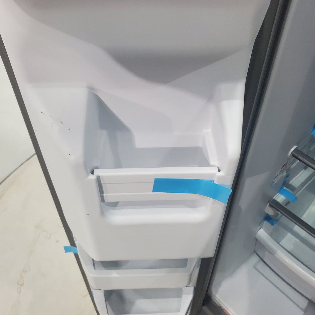 Pictures of 33 in. Wide Fingerprint-Resistant Stainless Steel Whirlpool 21.4 cu. ft. Side by Side Refrigerator with In Door Ice and Water Dispenser - Scratch & Dent - Minor - Neu Appliance Outlet - Discount Appliance Outlet in Austin, Tx