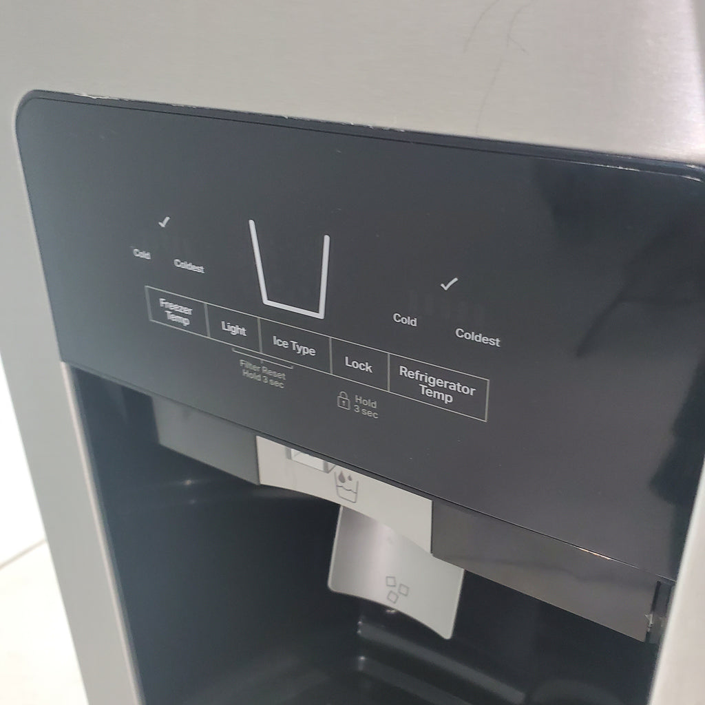 Pictures of 33 in. Wide Fingerprint-Resistant Stainless Steel Whirlpool 21.4 cu. ft. Side by Side Refrigerator with In Door Ice and Water Dispenser - Scratch & Dent - Minor - Neu Appliance Outlet - Discount Appliance Outlet in Austin, Tx