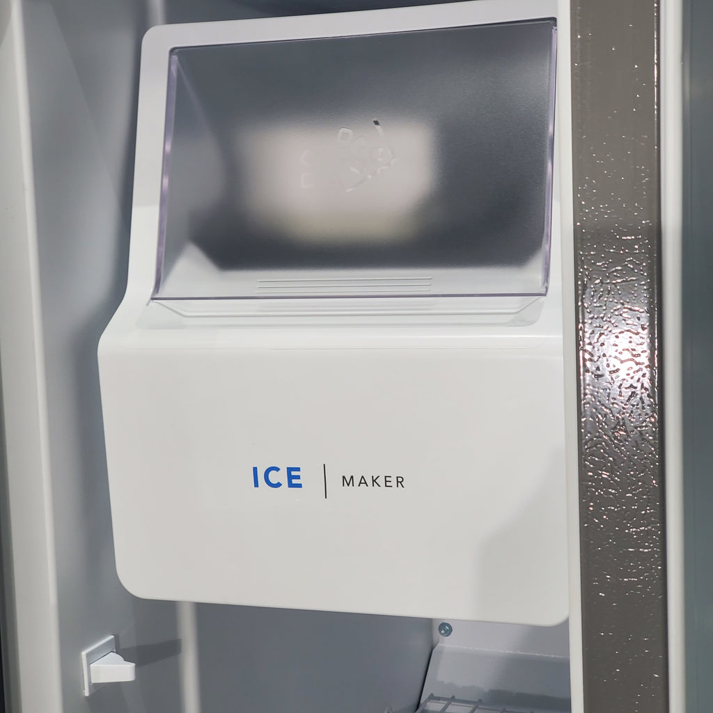 Pictures of 33" Wide Stainless Steel Frigidaire 22.3 cu. ft. ENERGY STAR Side by Side Refrigerator with Exterior Water and Ice Dispenser - Scratch & Dent - Minor - Neu Appliance Outlet - Discount Appliance Outlet in Austin, Tx