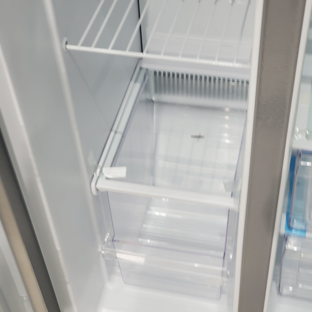 Pictures of 33" Wide Stainless Steel Frigidaire 22.3 cu. ft. ENERGY STAR Side by Side Refrigerator with Exterior Water and Ice Dispenser - Scratch & Dent - Minor - Neu Appliance Outlet - Discount Appliance Outlet in Austin, Tx