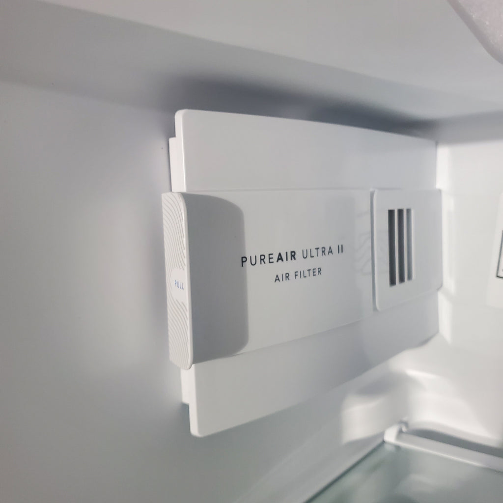 Pictures of 33" Wide Stainless Steel Frigidaire 22.3 cu. ft. ENERGY STAR Side by Side Refrigerator with Exterior Water and Ice Dispenser - Scratch & Dent - Minor - Neu Appliance Outlet - Discount Appliance Outlet in Austin, Tx