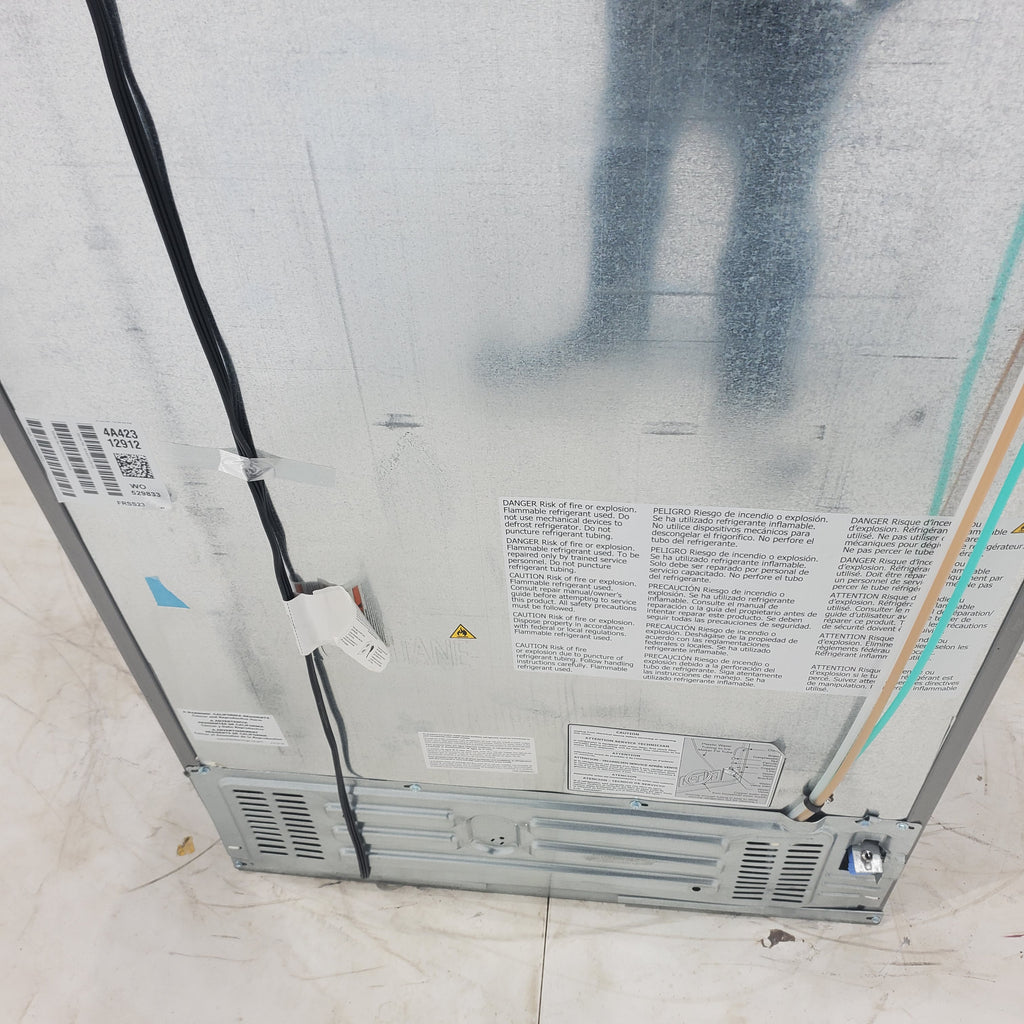 Pictures of 33" Wide Stainless Steel Frigidaire 22.3 cu. ft. ENERGY STAR Side by Side Refrigerator with Exterior Water and Ice Dispenser - Scratch & Dent - Minor - Neu Appliance Outlet - Discount Appliance Outlet in Austin, Tx