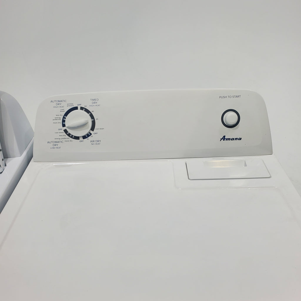 Pictures of Amana 3.8 cu. ft. Top Load Washing Machine with Deep Water Wash Option and Amana 6.5 cu. ft. Electric Dryer with Automatic Cycles - Scratch & Dent - Minor - Neu Appliance Outlet - Discount Appliance Outlet in Austin, Tx