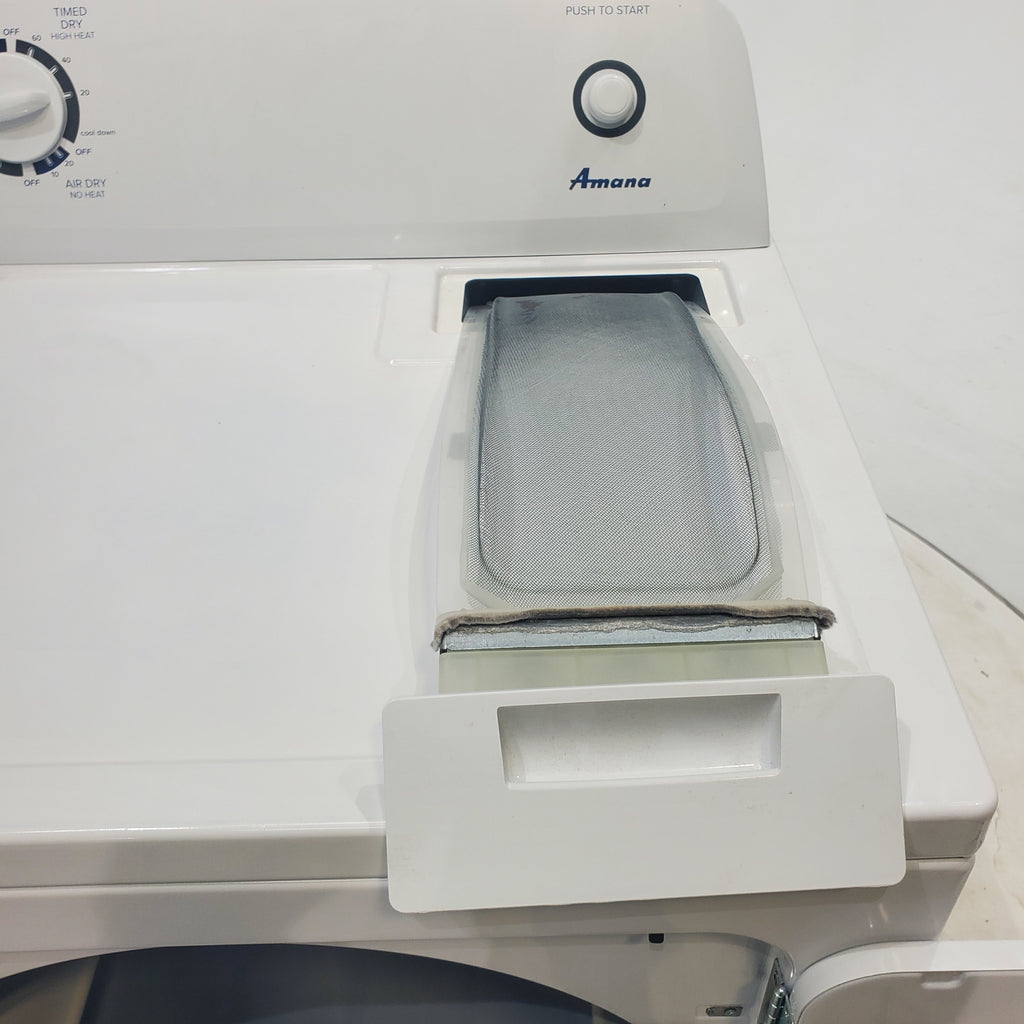 Pictures of Amana 3.8 cu. ft. Top Load Washing Machine with Deep Water Wash Option and Amana 6.5 cu. ft. Electric Dryer with Automatic Cycles - Scratch & Dent - Minor - Neu Appliance Outlet - Discount Appliance Outlet in Austin, Tx