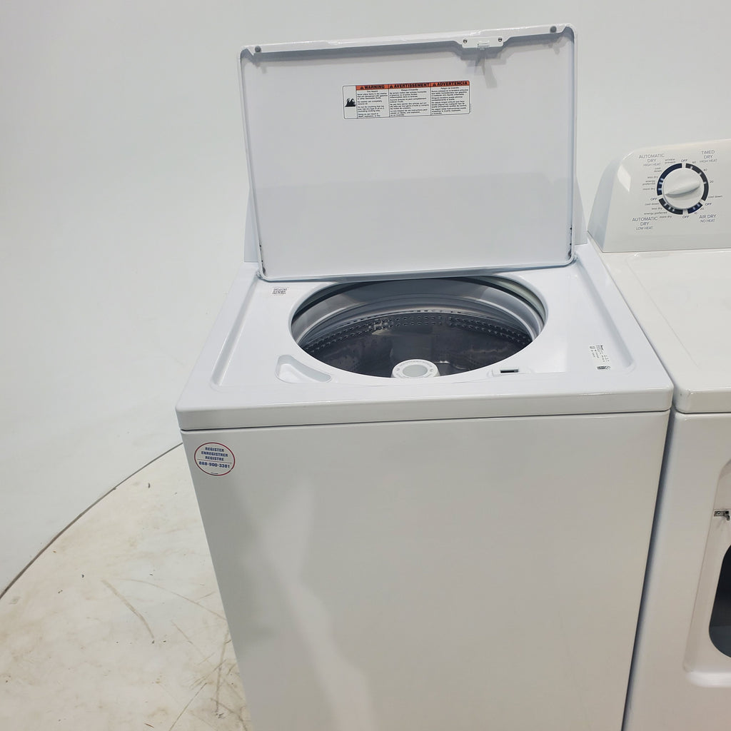 Pictures of Amana 3.8 cu. ft. Top Load Washing Machine with Deep Water Wash Option and Amana 6.5 cu. ft. Electric Dryer with Automatic Cycles - Scratch & Dent - Minor - Neu Appliance Outlet - Discount Appliance Outlet in Austin, Tx