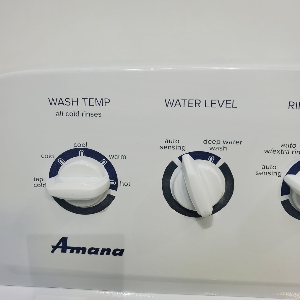 Pictures of Amana 3.8 cu. ft. Top Load Washing Machine with Deep Water Wash Option and Amana 6.5 cu. ft. Electric Dryer with Automatic Cycles - Scratch & Dent - Minor - Neu Appliance Outlet - Discount Appliance Outlet in Austin, Tx