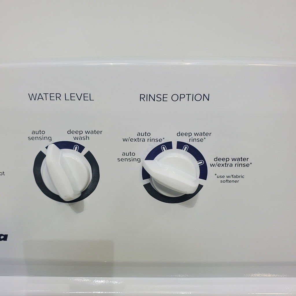 Pictures of Amana 3.8 cu. ft. Top Load Washing Machine with Deep Water Wash Option and Amana 6.5 cu. ft. Electric Dryer with Automatic Cycles - Scratch & Dent - Minor - Neu Appliance Outlet - Discount Appliance Outlet in Austin, Tx