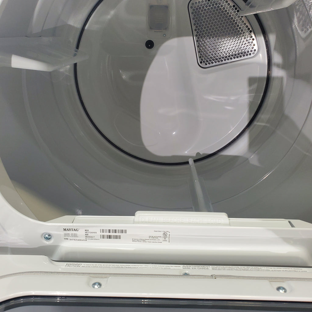Pictures of Maytag ENERGY STAR 5.2 cu. ft. Top Load Agitator Washing Machine with Extra Power Button and ENERGY STAR Maytag Smart Capable 7.4 cu. ft. Electric Steam Dryer with Extra Power Button - Scratch & Dent - Minor - Neu Appliance Outlet - Discount Appliance Outlet in Austin, Tx