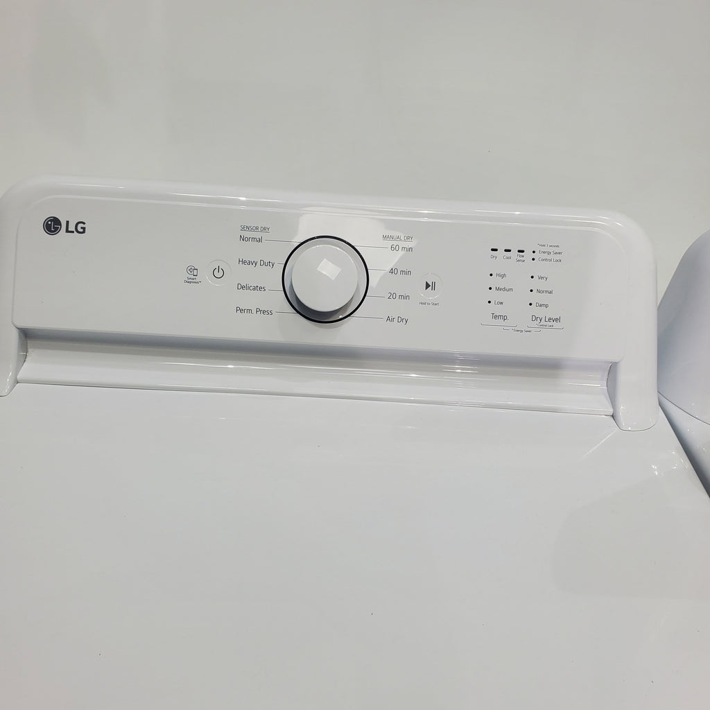 Pictures of ENERGY STAR LG 4.1 cu. ft. Top Load Washing Machine with 4-Way Agitator and  ENERGY STAR LG 7.3 cu. ft. Electric Dryer with Smart Diagnosis - Scratch & Dent - Minor - Neu Appliance Outlet - Discount Appliance Outlet in Austin, Tx