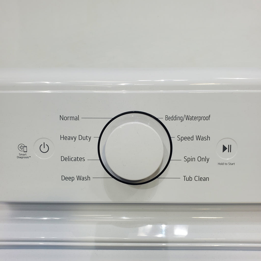 Pictures of ENERGY STAR LG 4.1 cu. ft. Top Load Washing Machine with 4-Way Agitator and  ENERGY STAR LG 7.3 cu. ft. Electric Dryer with Smart Diagnosis - Scratch & Dent - Minor - Neu Appliance Outlet - Discount Appliance Outlet in Austin, Tx