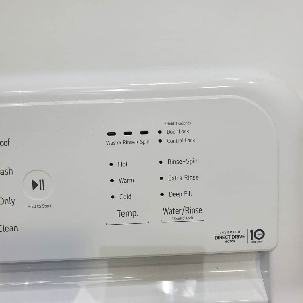 Pictures of ENERGY STAR LG 4.1 cu. ft. Top Load Washing Machine with 4-Way Agitator and  ENERGY STAR LG 7.3 cu. ft. Electric Dryer with Smart Diagnosis - Scratch & Dent - Minor - Neu Appliance Outlet - Discount Appliance Outlet in Austin, Tx