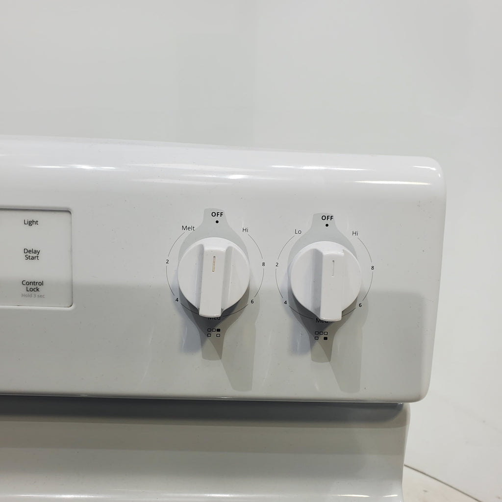 Pictures of White Whirlpool 5.3 cu. ft. Freestanding 5 Heating Element Smooth Cooktop Range with Frozen Bake Technology - Certified Refurbished - Neu Appliance Outlet - Discount Appliance Outlet in Austin, Tx