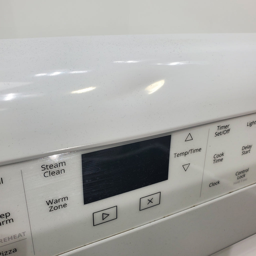 Pictures of White Whirlpool 5.3 cu. ft. Freestanding 5 Heating Element Smooth Cooktop Range with Frozen Bake Technology - Certified Refurbished - Neu Appliance Outlet - Discount Appliance Outlet in Austin, Tx