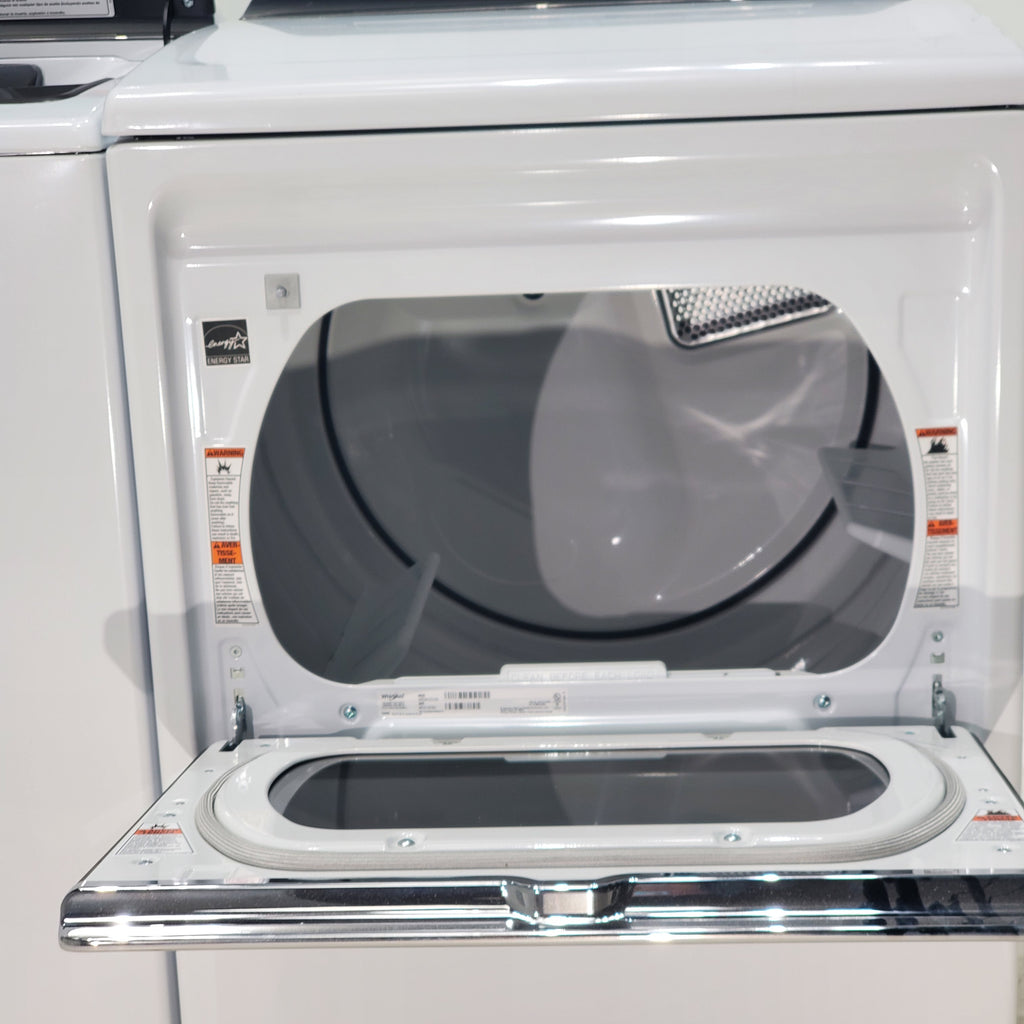 Pictures of ENERGY STAR Whirlpool 5.2 - 5.3 cu. ft. Smart Top Load Washing Machine with 2 in 1 Removable Agitator and 7.4 cu. ft. Electric Dryer with Hamper Door - Scratch & Dent - Minor - Neu Appliance Outlet - Discount Appliance Outlet in Austin, Tx
