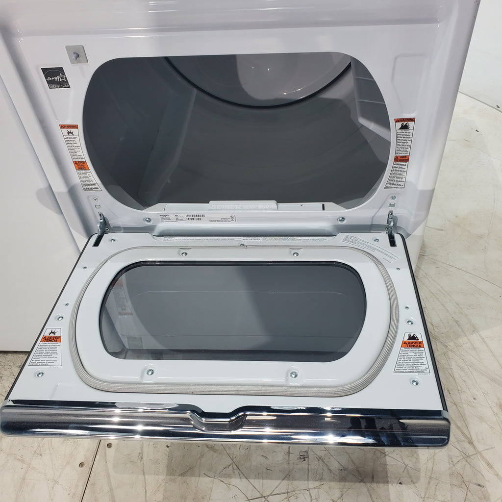 Pictures of ENERGY STAR Whirlpool 5.2 - 5.3 cu. ft. Smart Top Load Washing Machine with 2 in 1 Removable Agitator and 7.4 cu. ft. Electric Dryer with Hamper Door - Scratch & Dent - Minor - Neu Appliance Outlet - Discount Appliance Outlet in Austin, Tx