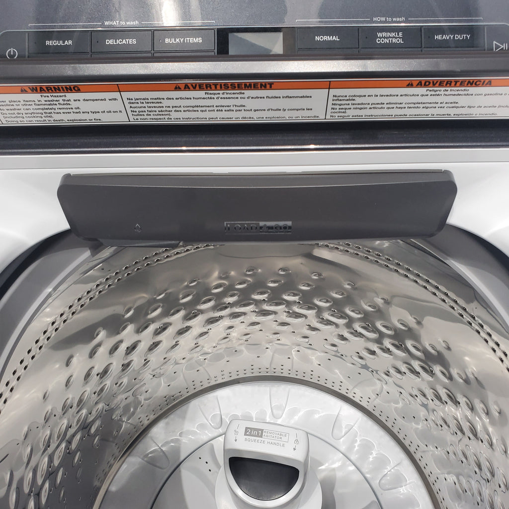 Pictures of ENERGY STAR Whirlpool 5.2 - 5.3 cu. ft. Smart Top Load Washing Machine with 2 in 1 Removable Agitator and 7.4 cu. ft. Electric Dryer with Hamper Door - Scratch & Dent - Minor - Neu Appliance Outlet - Discount Appliance Outlet in Austin, Tx