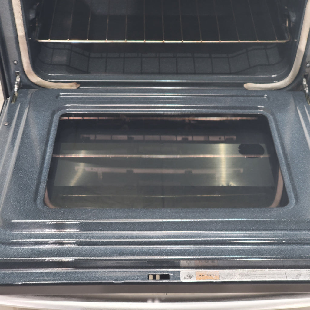 Pictures of Fingerprint Resistant Stainless Steel Whirlpool 5.3 cu. ft. Freestanding 5 Heating Element Smooth Cooktop Range with Convection - Certified Refurbished - Neu Appliance Outlet - Discount Appliance Outlet in Austin, Tx