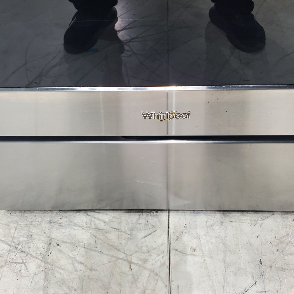 Pictures of Fingerprint Resistant Stainless Steel Whirlpool 5.3 cu. ft. Freestanding 5 Heating Element Smooth Cooktop Range with Convection - Certified Refurbished - Neu Appliance Outlet - Discount Appliance Outlet in Austin, Tx