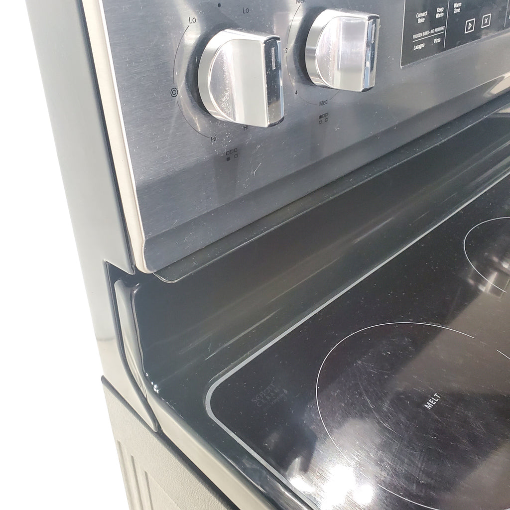 Pictures of Fingerprint Resistant Stainless Steel Whirlpool 5.3 cu. ft. Freestanding 5 Heating Element Smooth Cooktop Range with Convection - Certified Refurbished - Neu Appliance Outlet - Discount Appliance Outlet in Austin, Tx