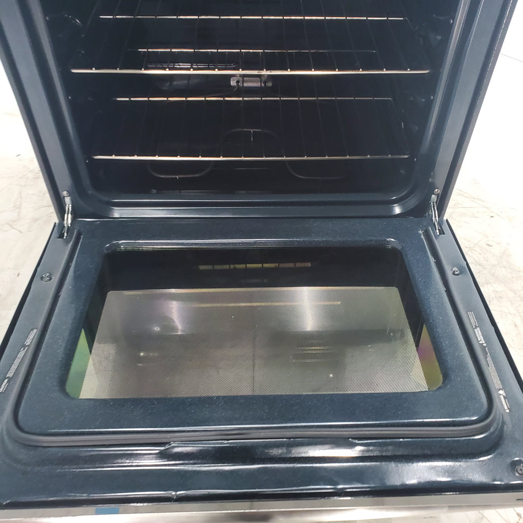 Pictures of Black with Stainless Steel GE 5.0 cu. ft. Freestanding 4 Element Electric Range with Sensi-Temp Technology - Certified Refurbished - Neu Appliance Outlet - Discount Appliance Outlet in Austin, Tx