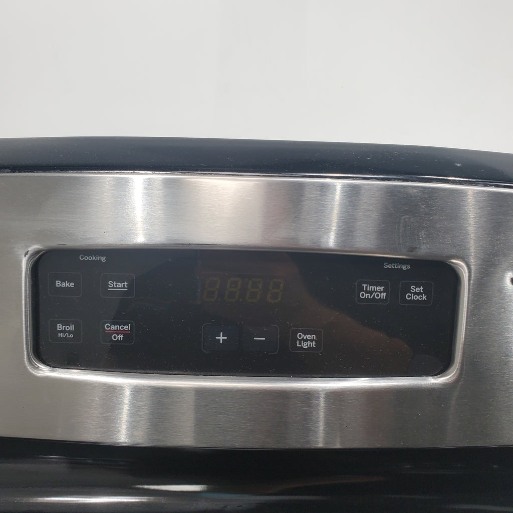 Pictures of Black with Stainless Steel GE 5.0 cu. ft. Freestanding 4 Element Electric Range with Sensi-Temp Technology - Certified Refurbished - Neu Appliance Outlet - Discount Appliance Outlet in Austin, Tx