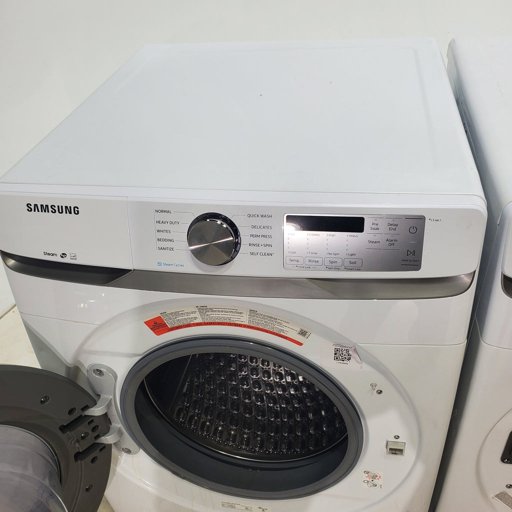 Pictures of ENERGY STAR Samsung 4.5 cu. ft. Front Load Washing Machine with Steam and Samsung Wifi 7.5 cu. ft. Front Load Gas Dryer with Steam - Certified Refurbished - Neu Appliance Outlet - Discount Appliance Outlet in Austin, Tx