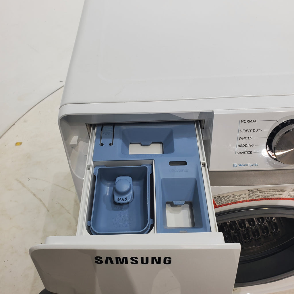Pictures of ENERGY STAR Samsung 4.5 cu. ft. Front Load Washing Machine with Steam and Samsung Wifi 7.5 cu. ft. Front Load Gas Dryer with Steam - Certified Refurbished - Neu Appliance Outlet - Discount Appliance Outlet in Austin, Tx