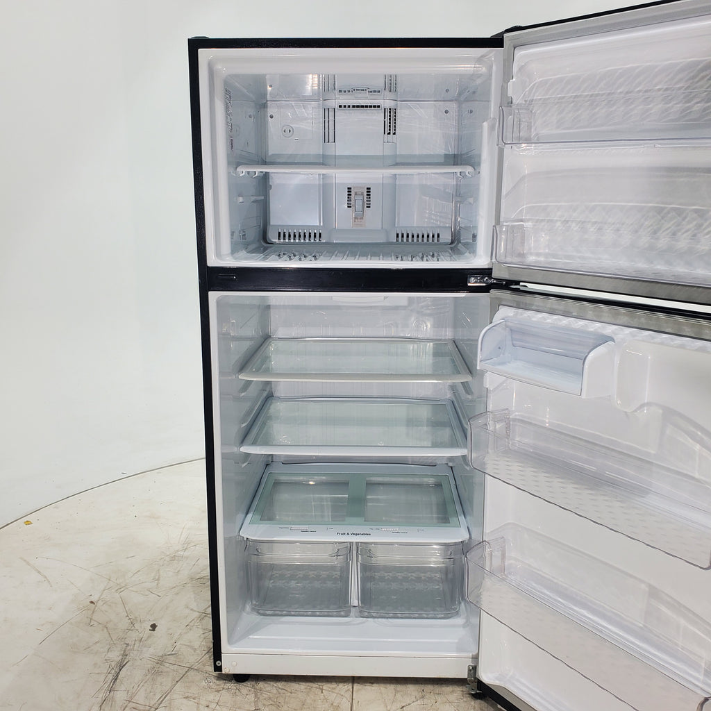 Pictures of 30 Inch Wide LG Black 20.2 cu ft ENERGY STAR Top Freezer and Bottom Refrigerator with LED Lighting and Adjustable Glass Shelving - Certified Refurbished - Neu Appliance Outlet - Discount Appliance Outlet in Austin, Tx
