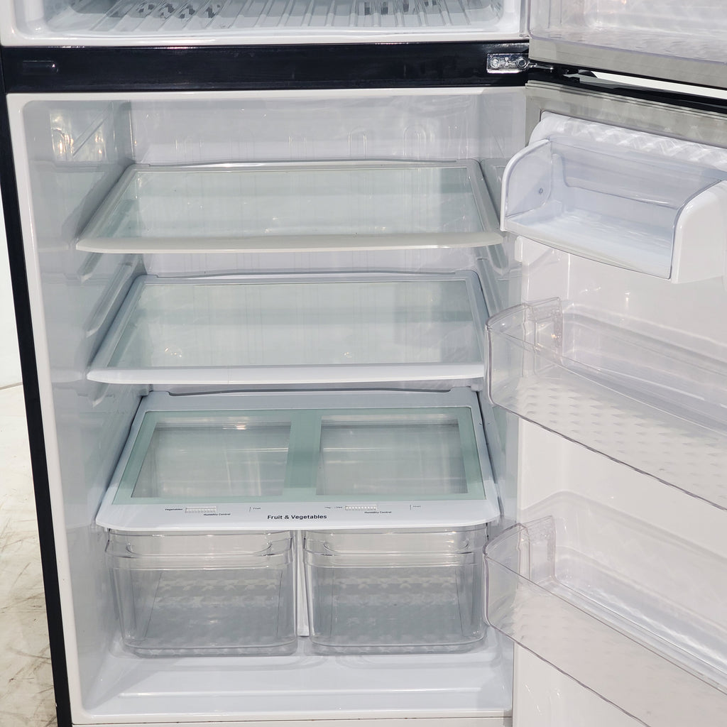 Pictures of 30 Inch Wide LG Black 20.2 cu ft ENERGY STAR Top Freezer and Bottom Refrigerator with LED Lighting and Adjustable Glass Shelving - Certified Refurbished - Neu Appliance Outlet - Discount Appliance Outlet in Austin, Tx