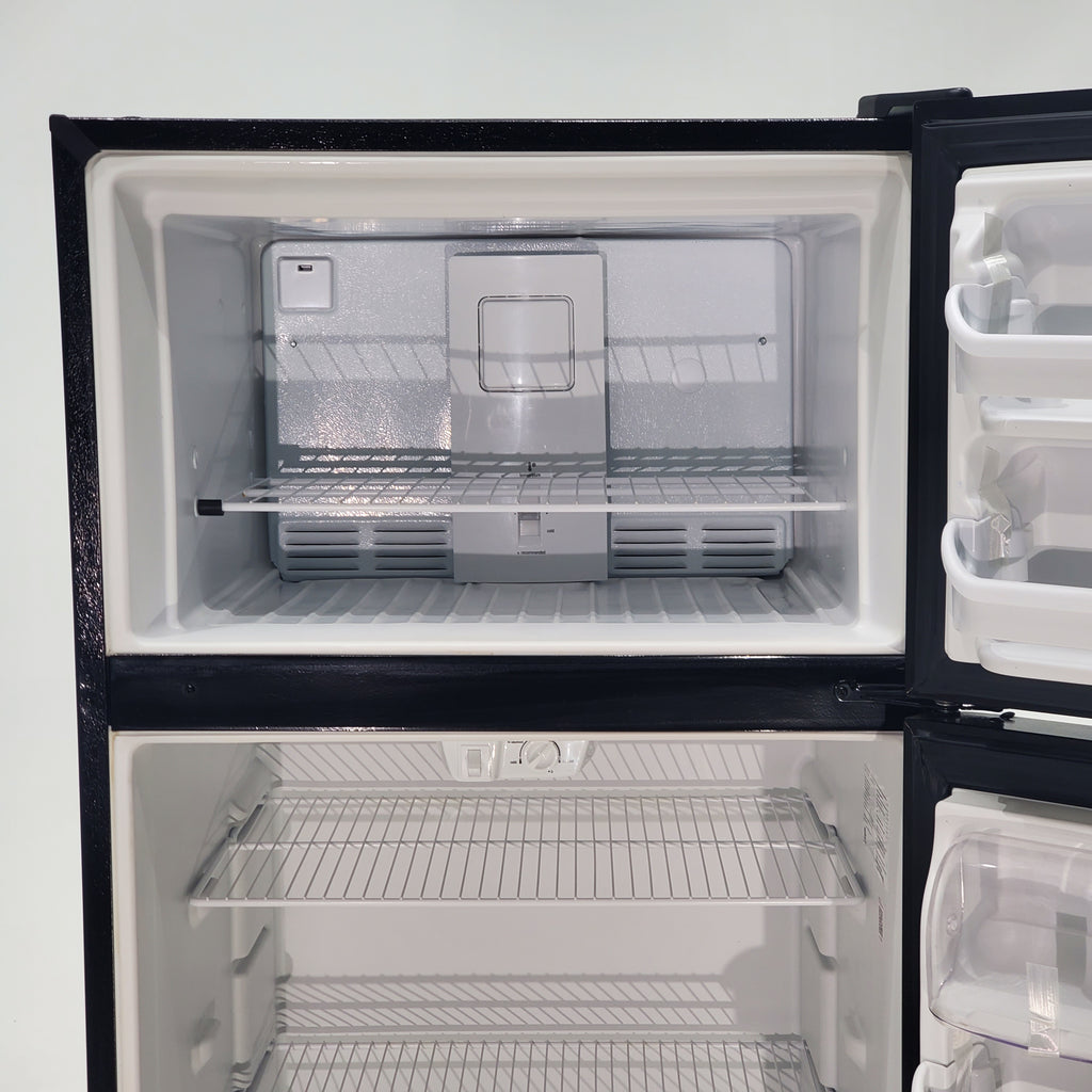 Pictures of 30 in. Wide Black Frigidaire 18 cu. ft. Top Freezer Refrigerator with Reversible Doors - Certified Refurbished - Neu Appliance Outlet - Discount Appliance Outlet in Austin, Tx