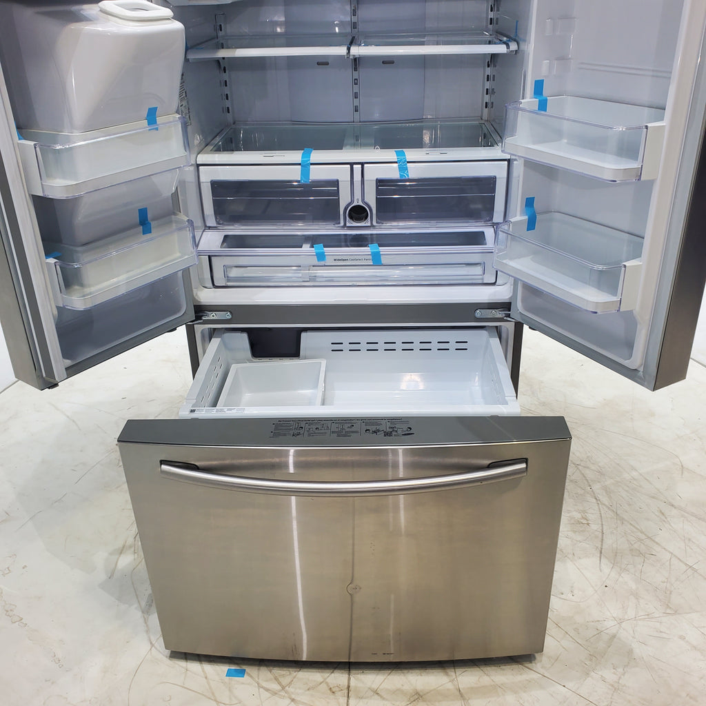 Pictures of Stainless Steel ENERGY STAR Samsung 28.07 cu. ft. 3 Door French Door Refrigerator with Dual Ice Maker - Certified Refurbished - Neu Appliance Outlet - Discount Appliance Outlet in Austin, Tx