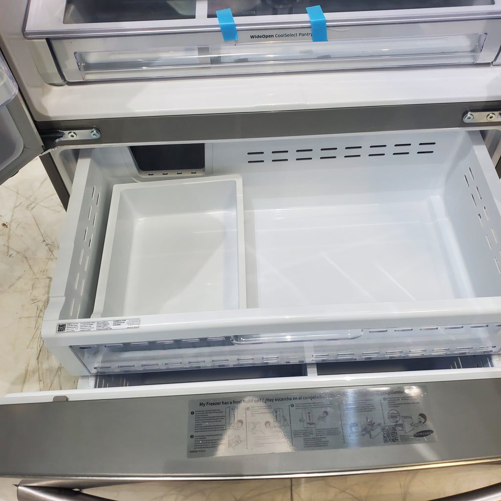 Pictures of Stainless Steel ENERGY STAR Samsung 28.07 cu. ft. 3 Door French Door Refrigerator with Dual Ice Maker - Certified Refurbished - Neu Appliance Outlet - Discount Appliance Outlet in Austin, Tx