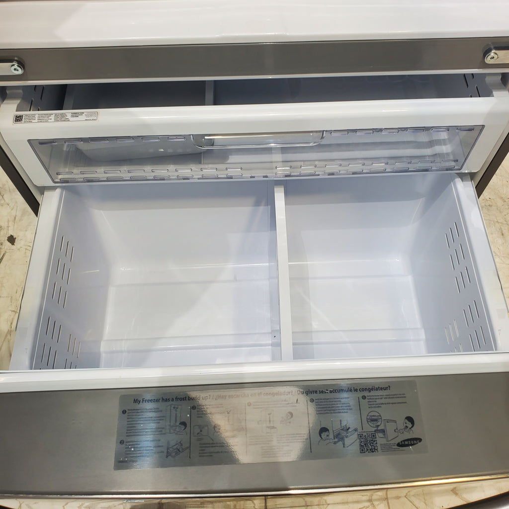 Pictures of Stainless Steel ENERGY STAR Samsung 28.07 cu. ft. 3 Door French Door Refrigerator with Dual Ice Maker - Certified Refurbished - Neu Appliance Outlet - Discount Appliance Outlet in Austin, Tx