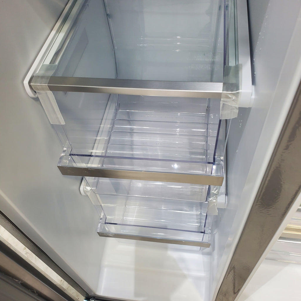 Pictures of Smudge Proof Stainless Steel ENERGY STAR Frigidaire Gallery 25.6 cu. ft. Side by Side Refrigerator with Exterior Water and Ice Dispenser - Scratch & Dent - Minor - Neu Appliance Outlet - Discount Appliance Outlet in Austin, Tx