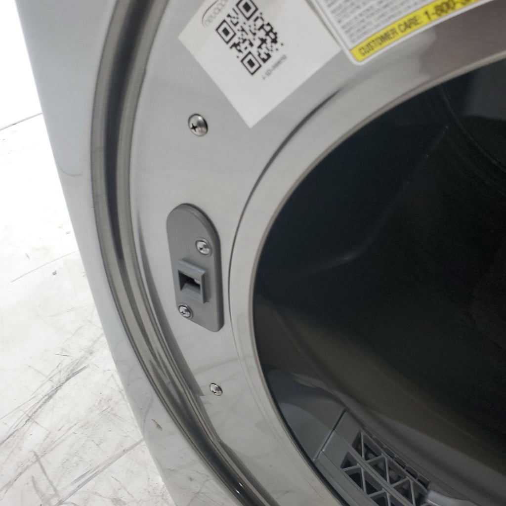Pictures of Platinum Samsung 7.5 cu. ft. Front Load Electric Dryer with Steam- Scratch & Dent - Minor - Neu Appliance Outlet - Discount Appliance Outlet in Austin, Tx