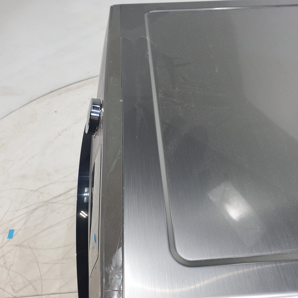 Pictures of Platinum Samsung 7.5 cu. ft. Front Load Electric Dryer with Steam- Scratch & Dent - Minor - Neu Appliance Outlet - Discount Appliance Outlet in Austin, Tx