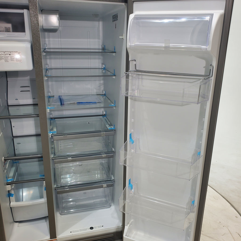 Pictures of 33 in. Wide Fingerprint-Resistant Stainless Steel Whirlpool 21.4 cu. ft. Side by Side Refrigerator with In Door Ice and Water Dispenser - Scratch & Dent - Minor - Neu Appliance Outlet - Discount Appliance Outlet in Austin, Tx