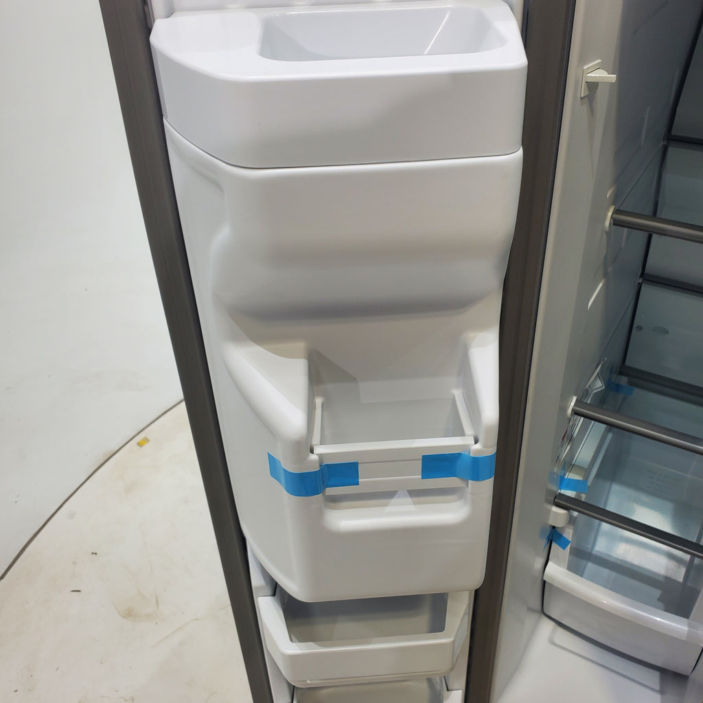 Pictures of 33 in. Wide Fingerprint-Resistant Stainless Steel Whirlpool 21.4 cu. ft. Side by Side Refrigerator with In Door Ice and Water Dispenser - Scratch & Dent - Minor - Neu Appliance Outlet - Discount Appliance Outlet in Austin, Tx