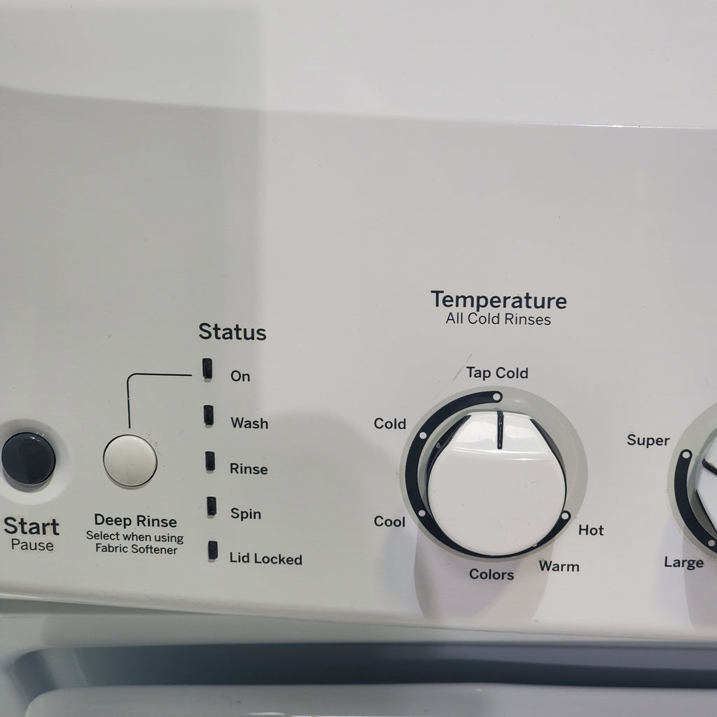 Pictures of 27" Wide GE 3.8 cu. ft. Laundry Center Washer and 5.9 cu. ft. Electric Dryer with Electro-Mechanical Rotary Dial Controls - Certified Refurbished - Neu Appliance Outlet - Discount Appliance Outlet in Austin, Tx