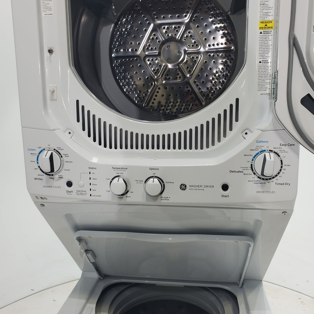Pictures of 24 in. Wide GE Spacemaker Laundry Center with 2.3 cu. ft. Capacity Top Load Washing Machine and 4.4 cu. ft. Electric Dryer - Scratch & Dent - Minor - Neu Appliance Outlet - Discount Appliance Outlet in Austin, Tx