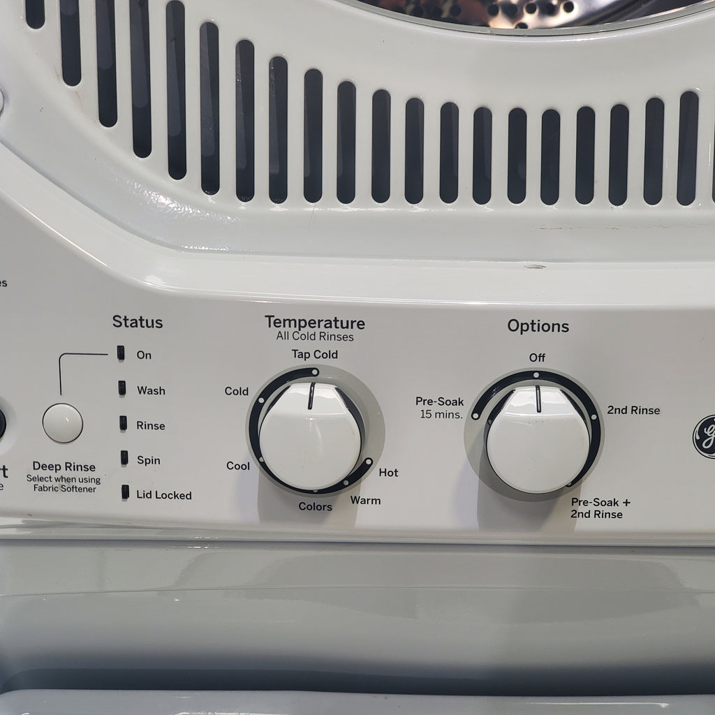 Pictures of 24 in. Wide GE Spacemaker Laundry Center with 2.3 cu. ft. Capacity Top Load Washing Machine and 4.4 cu. ft. Electric Dryer - Scratch & Dent - Minor - Neu Appliance Outlet - Discount Appliance Outlet in Austin, Tx