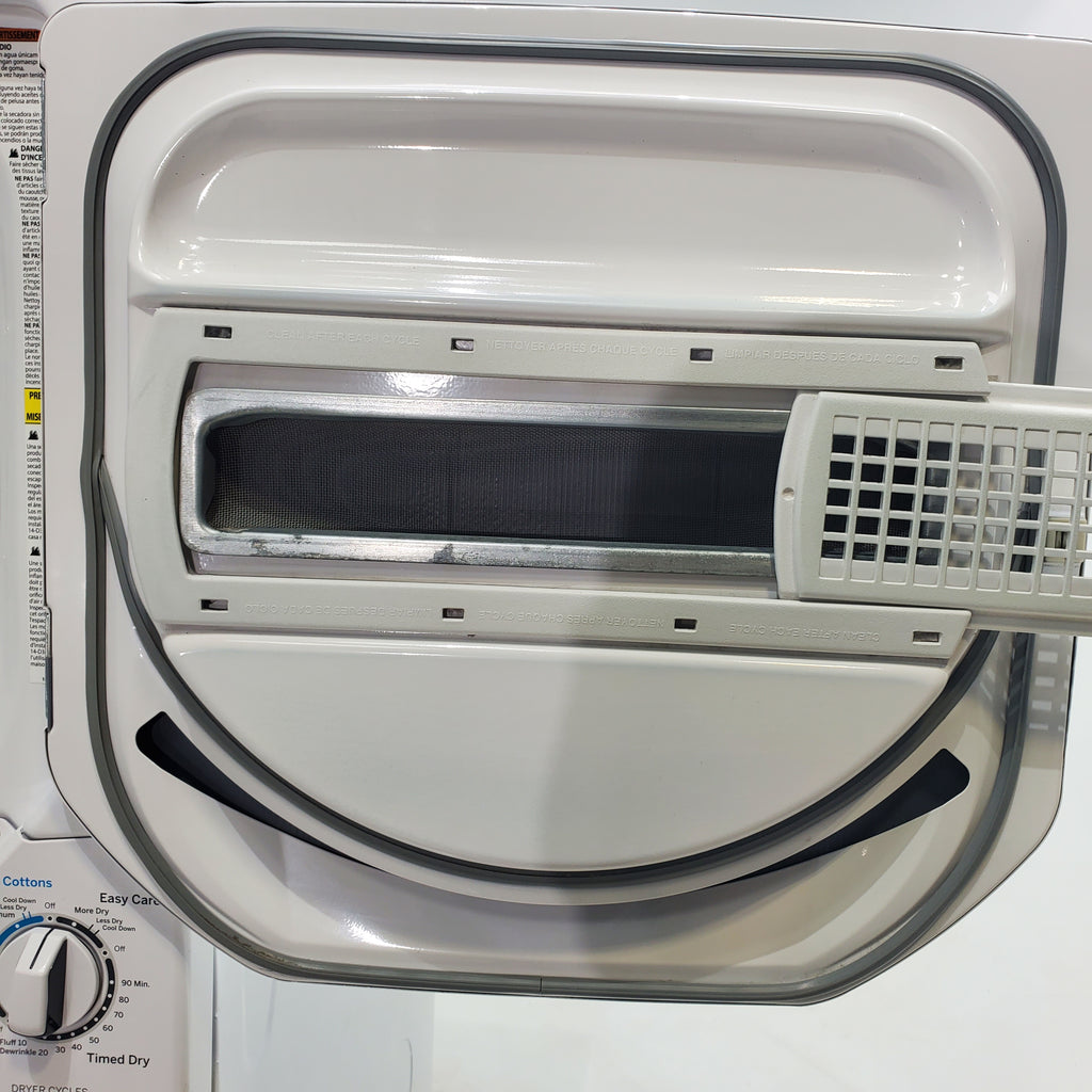 Pictures of 24 in. Wide GE Spacemaker Laundry Center with 2.3 cu. ft. Capacity Top Load Washing Machine and 4.4 cu. ft. Electric Dryer - Scratch & Dent - Minor - Neu Appliance Outlet - Discount Appliance Outlet in Austin, Tx