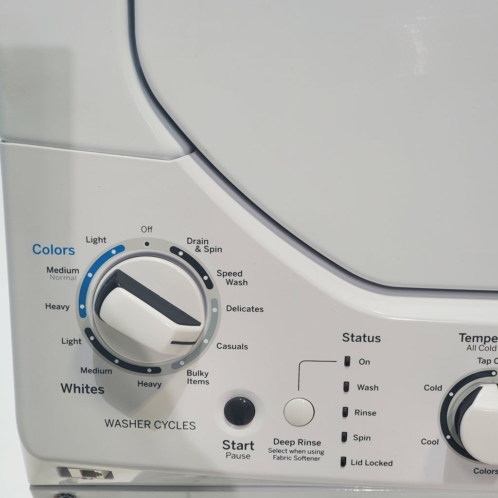 Pictures of 24 in. Wide GE Spacemaker Laundry Center with 2.3 cu. ft. Capacity Top Load Washing Machine and 4.4 cu. ft. Electric Dryer - Certified Refurbished - Neu Appliance Outlet - Discount Appliance Outlet in Austin, Tx